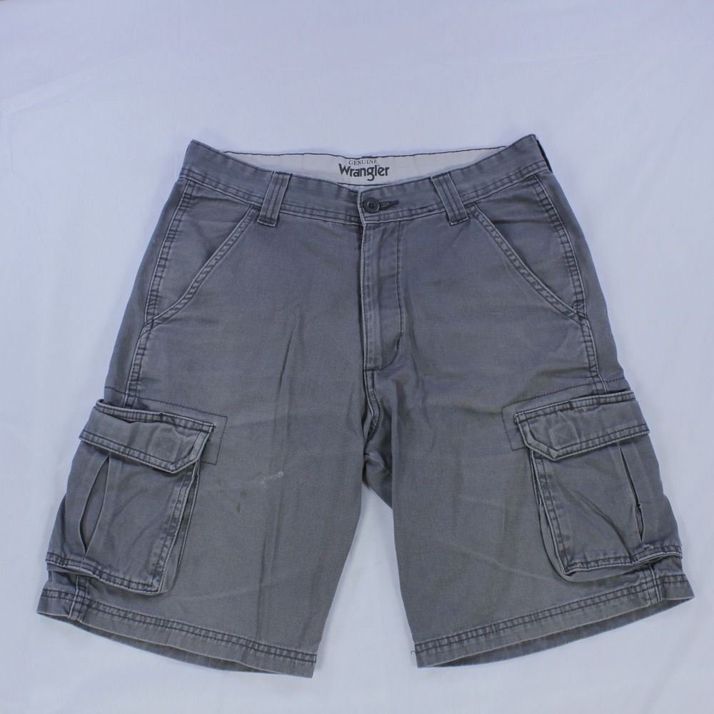 Genuine Wrangler Men's Cargo Shorts – Twill Grey – Size W30